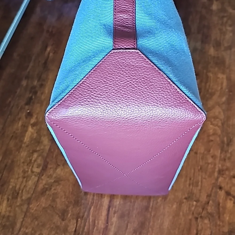 Coach Tote Bag 38 In Colorblock - Indigo Blue - Picture 8 of 13